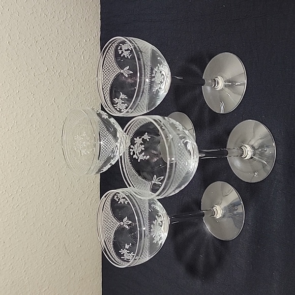 Fostoria Virginia Etched Set Of Four 1923-1929 Liqueur Glasses